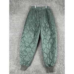 Vintage USAF CWU-9/P Quilted Pants Mens Medium Green Military Liner Trousers 60s